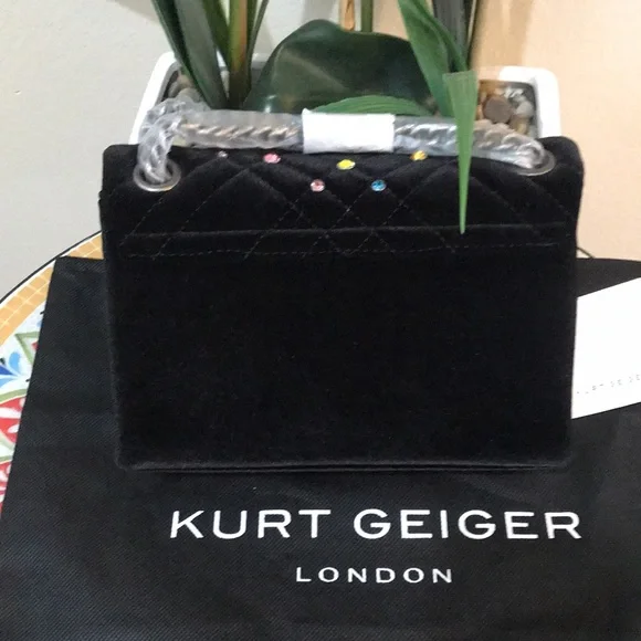 Kurt Geiger London Mini Brixton Shoulder Bag In Charcoal - - Picture 5 of 17